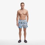 Nautica Erkek Mavi Regular Fit Desenli Deniz Şortu