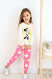 ZRA-0271-0272 Kurdelalı Minnie Mouse Baskılı Alt Üst Takım