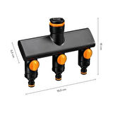 Fiskars 1070578 Üç Yollu Musluk Bağlantı Aparatı (21mm/26,5mm/33,3mm)