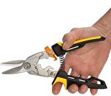 Fiskars 1027207 PowerGear Metal Levha Makası - Düz Kesim