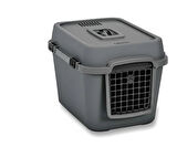 XL   Pratik Kapalı Kedi Tuvaleti ve Kedi , Köpek Taşıma Çantası 67 x 52 x 51 Cm Antrasit