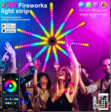 Kumandalı Havai Fişek Işıkları LED Şerit RGB Akıllı Dans Işıkları Müzik Parti Ritmi Renkli Işıklar Sahne Arkası Ambiyans