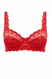 DeFacto Telli Dantelli Kırmızı Tişört Bra-Fall in Love E2306AX24AURD117