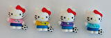 Futbolcu Hello Kitty 4 Lü Silikon Figür Seti