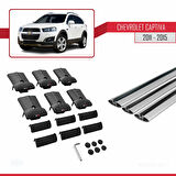 Chevrolet Captiva 2011-2015 Arası ile Uyumlu FLY Model Ara Atkı Tavan Barı Gri 3 Adet