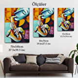 Saksafon Çalan Sürreal Müsizyen Dekoratif Duvar Tablosu-6423