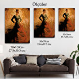 Flamenko Dansçısı Kadın Dekoratif Duvar Tablosu-6425