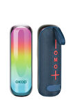 Okop Bluetooth Hoparlör RGB ışıklı taşınabilir mini ses bombası radyo özellikli KP-558