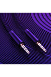 Aux To Aux 3.5mm Örgü Kablo İphone Samsung Xiaomi Huawei Uyumlu Müzik Ses Aktarıcı Aksesuar