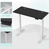 O-Flex Duo Çift Motorlu Elektrikli Yükseklik Ayarlı Masa - 120x60 - Siyah