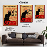 Siyah Kedi Tablosu - Le Chat Noir Theophile Steinlen-6431