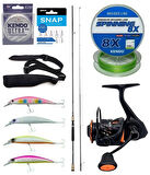 Yek Outdoor Spin Olta Seti Okuma Azaki Spin 244 cm 7-28 gr 2 Parça Spin Kamışı&Savage Gear Orange LTD 4000 FD 8+1BB Olta Makinesi