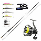 YekOutdoor Okuma Spin Olta Seti Okuma Azaki Spin 274 cm 12-35 gr 2 Parça Spin Kamışı&Dam Quick Dynabraid 4 4000S FD 3+1BB Olta Makinesi