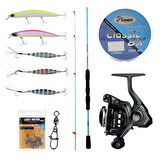 YekOutdoor Okuma Spin Olta Seti Okuma Fuel Spin 2,74 cm 7-30 gr 2 Parça Spin Kamışı&Okuma Acuador ACU-5000A 3+1BB Olta Makinesi