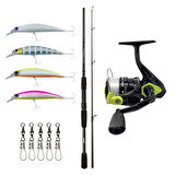 YekOutdoor Spin Olta Seti Okuma Wave Power 2,74 cm 7-30 gr 2 Parça Spin Kamışı&Okuma Fin Chaser X FNX-40NG Blue 1BB Olta Makinesi