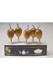 5'li Gold Balonlu Mum