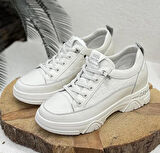 GUJA 24Y314 GİZLİ TOPUK DERİ KADIN SNEAKER AYAKKABI