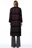 Önü Agraflı Uzun Kaban | Hrk13645 Mercan Mavi Kilim