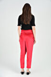 Yüksek Bel Kadife Pantolon | Pnt31748 Kırmızı