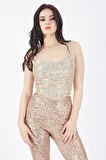 Astarli Croptop   Askili Bustiyer_Bus32491 Bej