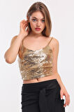 Astarli Croptop   Askili Bustiyer_Bus32491 Gold