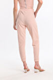 Beli Ve Paçası Lastikli Cepli  Scuba Krep Pantolon Pnt33884 Pudra