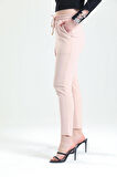 Beli Lastikli Cepli Bağuclu Scuba Krep Pantolon | Pnt33885 Pudra