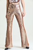Abiye Payet Pantolon | PNT34174 Bej Gold