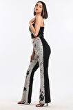 Abiye Payet Pantolon | PNT34174 Bej Siyah