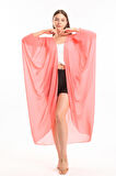 Şifon Plaj Kimono | ELB33597 Şeker Pembe