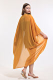 Şifon Plaj Kimono | ELB33597 Noktalı Sarı