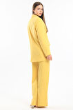 İçi Astarlı  Hürrem Kumaş Oversize Blazer Ceket | Ckt34236 Sarı
