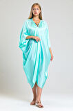 Şifon Plaj Kimono | ELB33597 Mint Saten