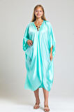Şifon Plaj Kimono | ELB33597 Mint Saten