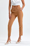Pantolon - Bilekte Atlas Kumas Pantolon | Pnt19003 Camel