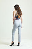 Pantolon - Bilekte Atlas Kumas Pantolon | Pnt19003 Grı