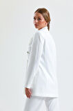 İçi Astarlı  Hürrem Kumaş Oversize Blazer Ceket | Ckt34236 Ekru