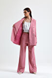 İçi Astarlı  Hürrem Kumaş Oversize Blazer Ceket | Ckt34236 Pudra