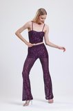 Astarlı Gizli Fermuarlı Zara Payet Pantolon | Pnt32488 Mor