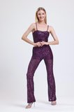 Astarlı Gizli Fermuarlı Zara Payet Pantolon | Pnt32488 Mor