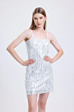 Payet Abiye Elbise | ELB35119 Silver