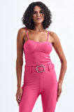 Gloplu Ottman Büstiyer | Bust35268 Pembe