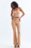 Kemer Detaylı Ottoman Pantolon | Pnt34753 Camel