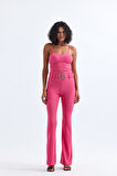 Kemer Detaylı Ottoman Pantolon | Pnt34753 Pembe