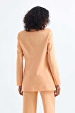 İçi Astarlı  Hürrem Kumaş Oversize Blazer Ceket | Ckt34236 Somon