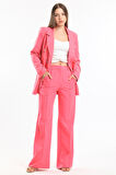 İçi Astarlı  Hürrem Kumaş Oversize Blazer Ceket | Ckt34236 Fuşya