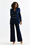 Kadın Takım Elbise Ceket Ve Pantolon | TK34239 Lacivert
