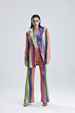 Abiye Takım Elbise | Ceket | Pantolon | Büstiyer 3 Lü Takım TK34264 Gökkuşağı