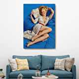 Gil Elvgren Pin-up Aşk Mektubu Duvar Tablosu-6449