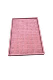 Yerli Üretim Süet Kumaş Pembe 34/24 Cm Dikine Tırnaklı Çekmece Içi Yüzük Tablası